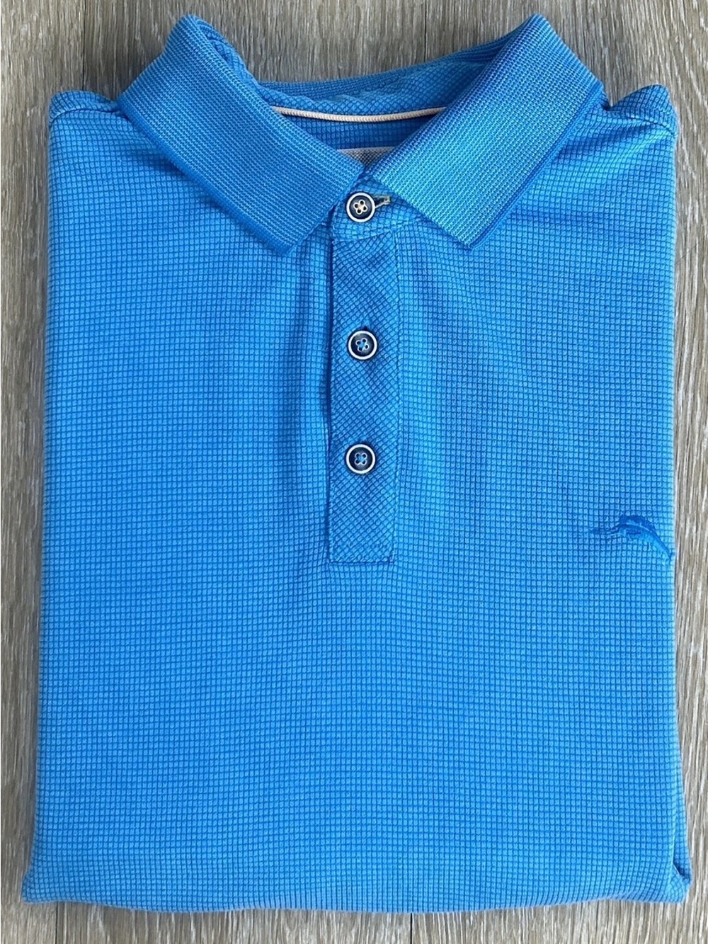 Tommy Bahama Performance Polo Shirt Men's L Aqua Blue Modal Blend Golf